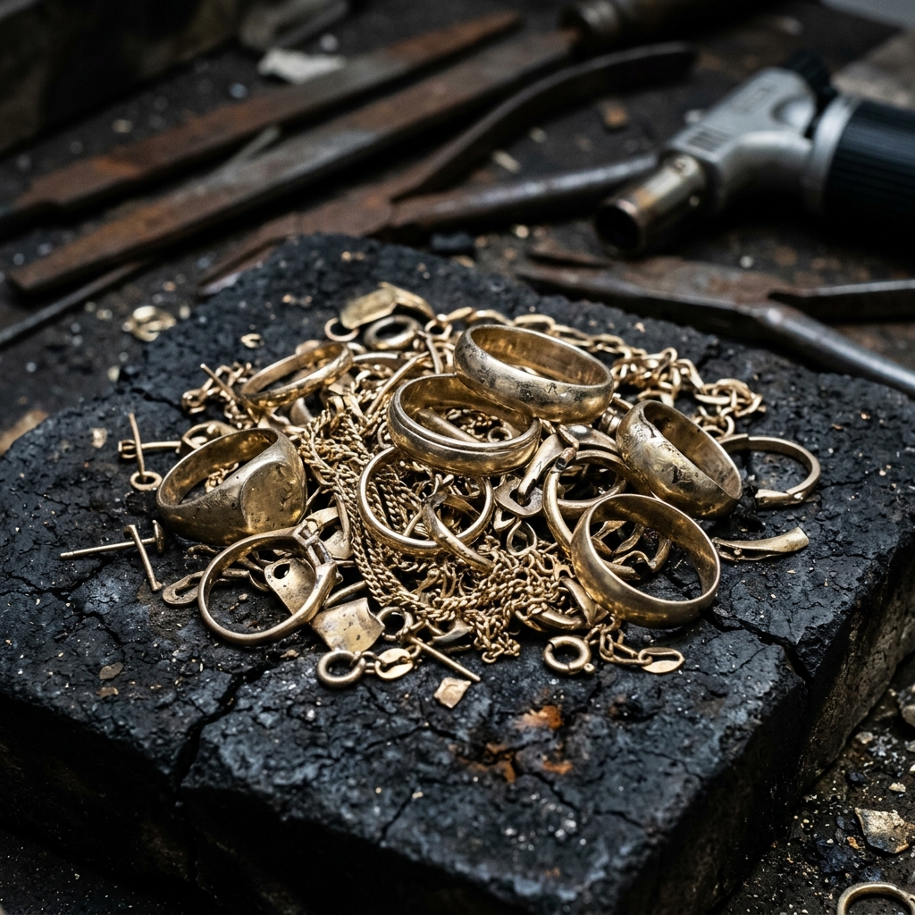 Before: Ancestral gold jewellery and scrap metals