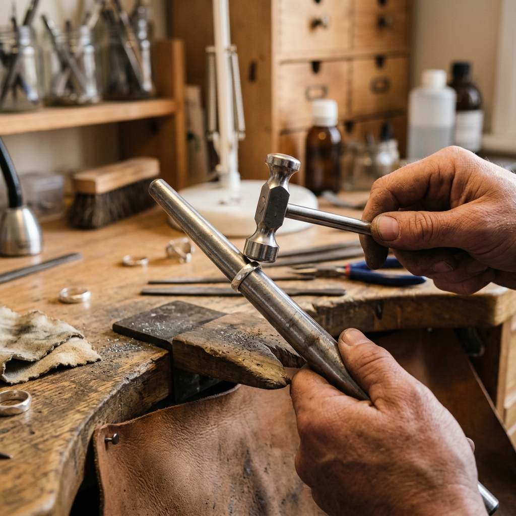 Intimate silversmithing masterclass instruction at the studio bench